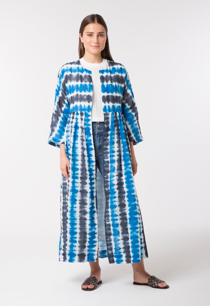 Choice Tie Dye Outerwear Chevron Blue