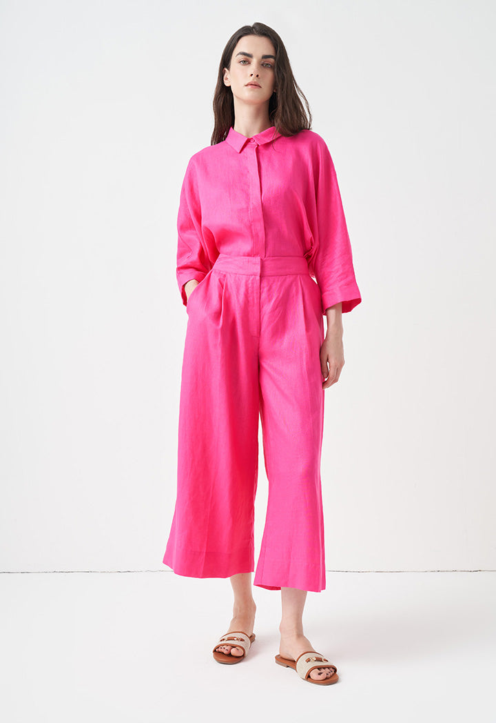 Choice Solid Relax Fit Shirt Fuchsia