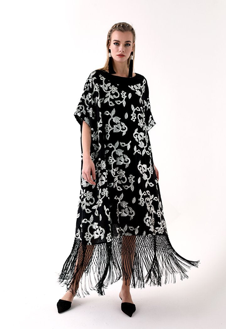 Choice Sequins Embroidery Dress Black - Wardrobe Fashion