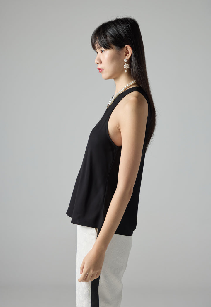 Choice Sleeveless Basic Top Black