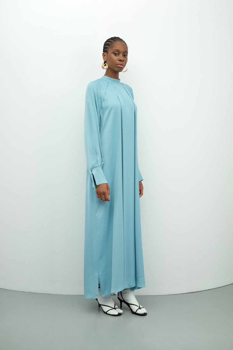 Baqa Long Sleeve Oversized Dress Blue