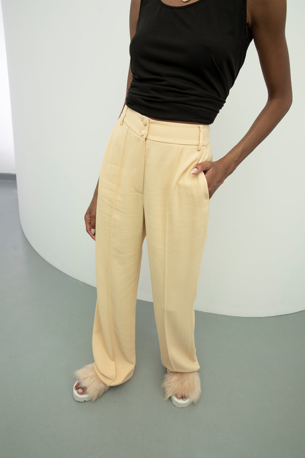 Baqa Straight Fit Trouser Beige