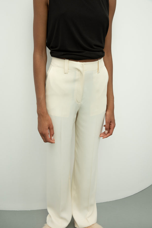 Baqa Straight Fit Trouser Cream