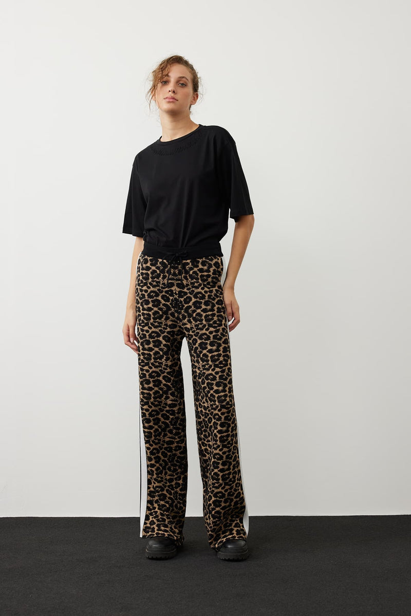 Roman Leopard Printed Trousers  Leopard