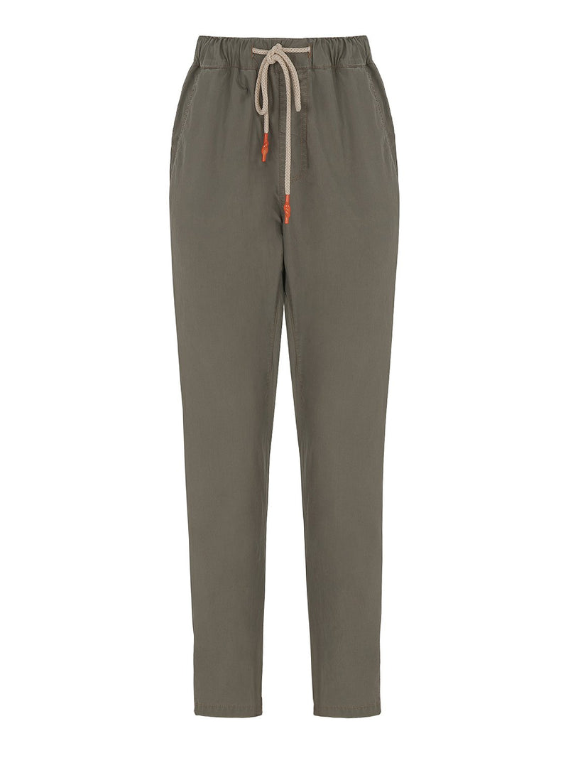 Nocturne Lace-Up Carrot Trousers Khaki