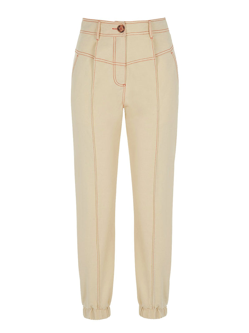 Nocturne High Waist Trousers Yellow