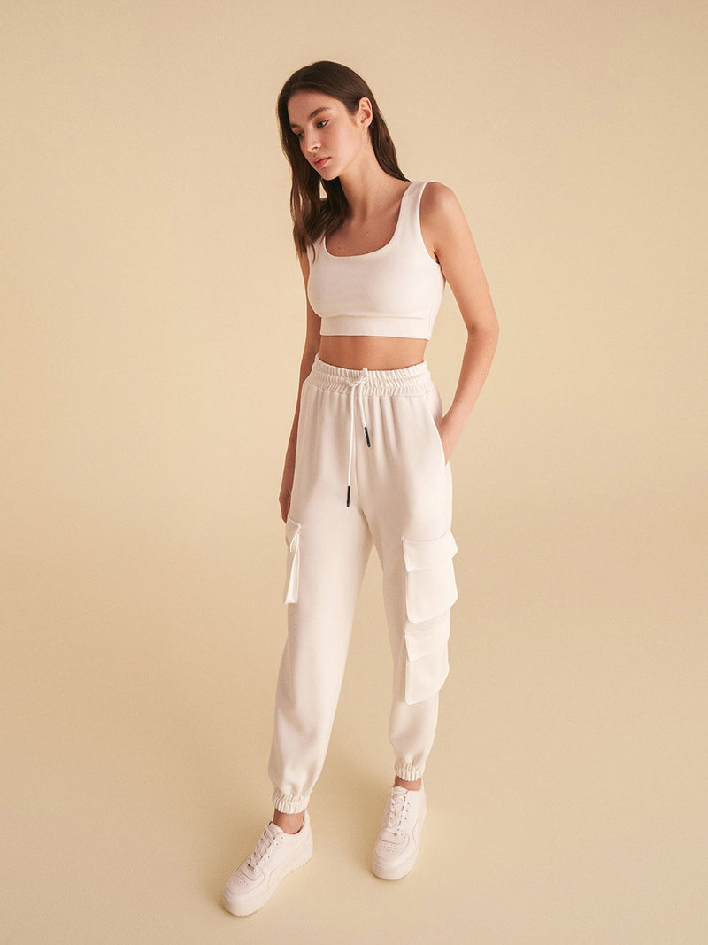 Nocturne Cargo Jogging Pants White