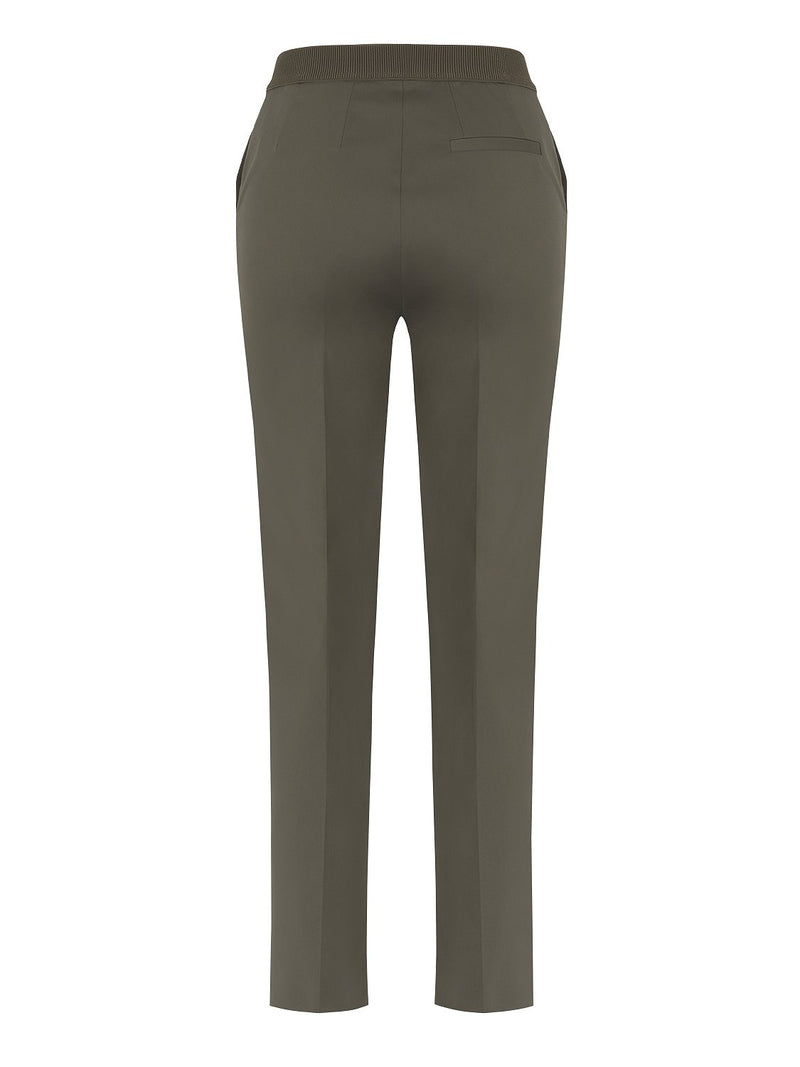 Nocturne 
High Waist Fit Trousers Khaki