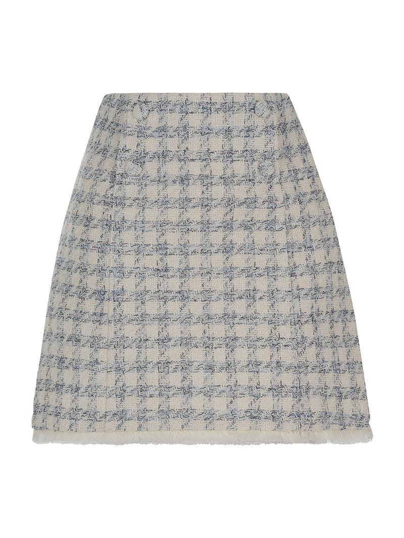 Nocturne Fringed Mini Tweed Skirt Varyant