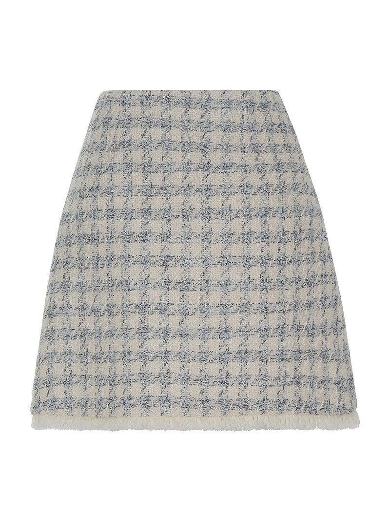 Nocturne Fringed Mini Tweed Skirt Varyant