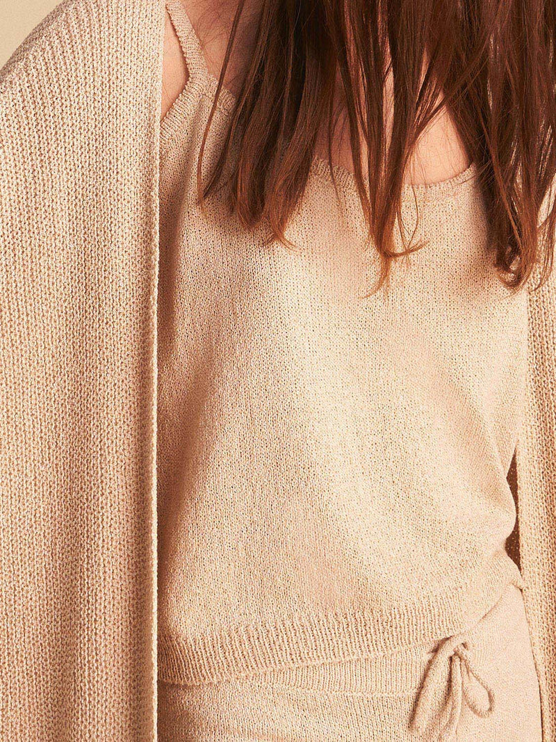 Nocturne 
Strappy Knitwear Blouse Beige