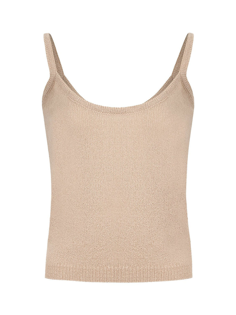 Nocturne 
Strappy Knitwear Blouse Beige