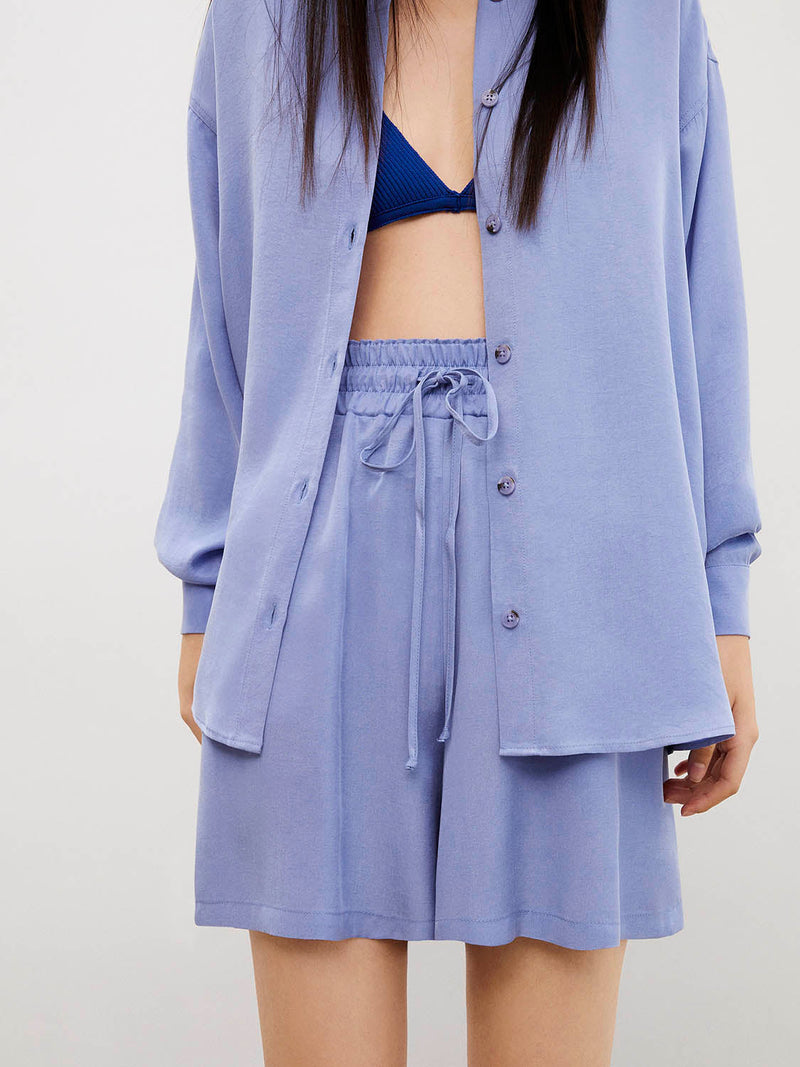 Nocturne Flowy Oversize Shirt Blue