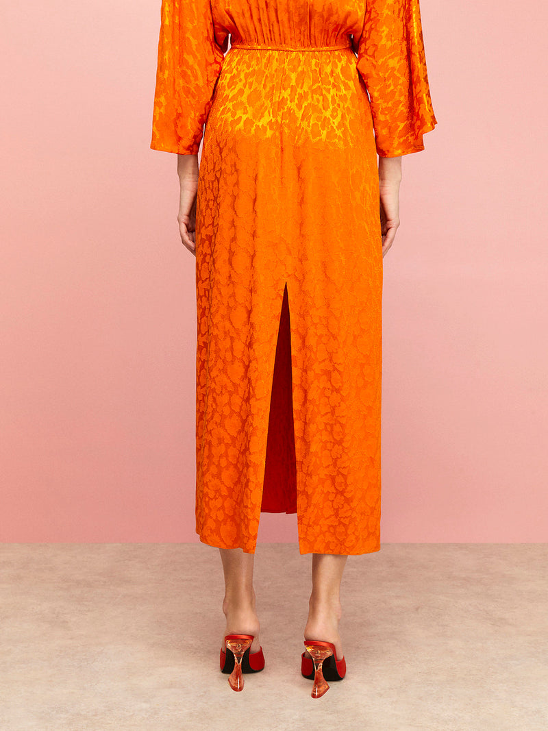 Nocturne Midi Dress Orange