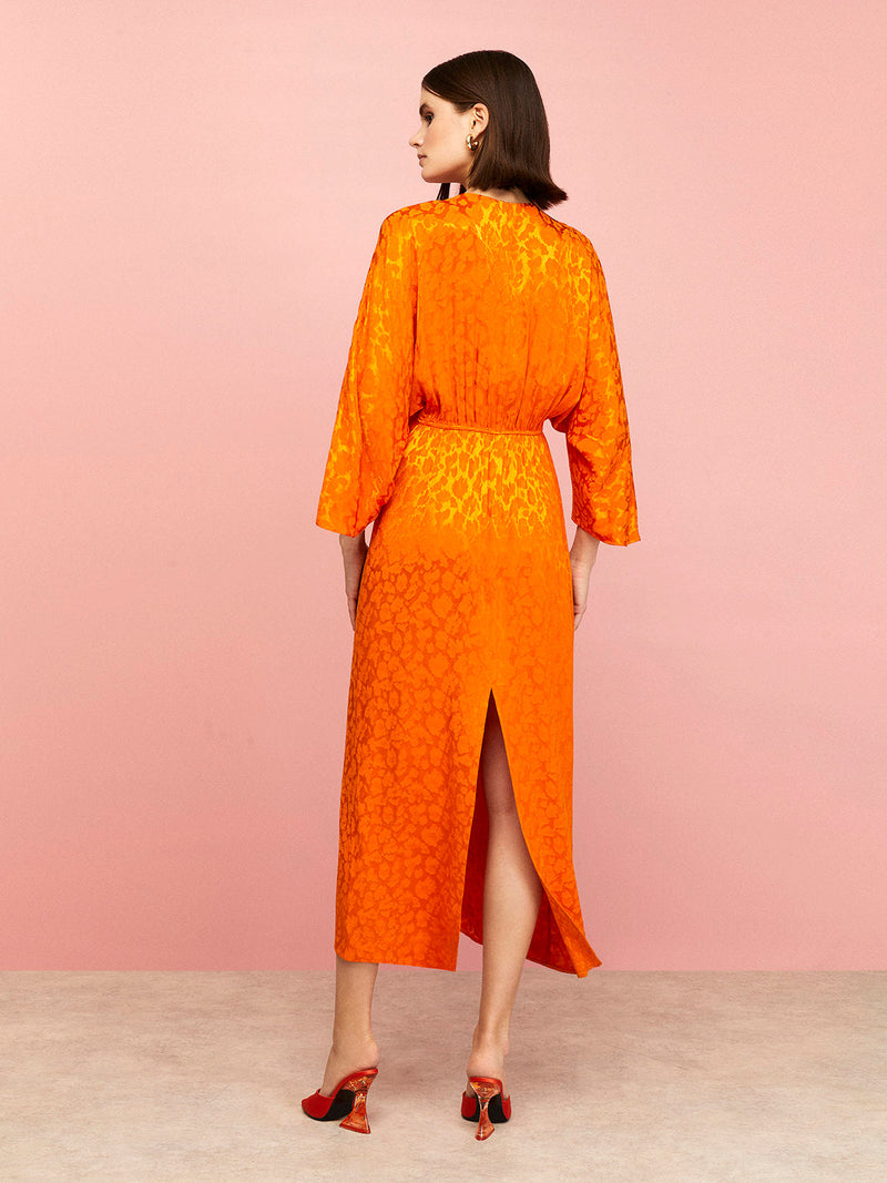 Nocturne Midi Dress Orange