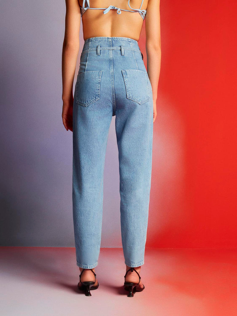 Nocturne Stone Detailed Mom Jeans Indigo