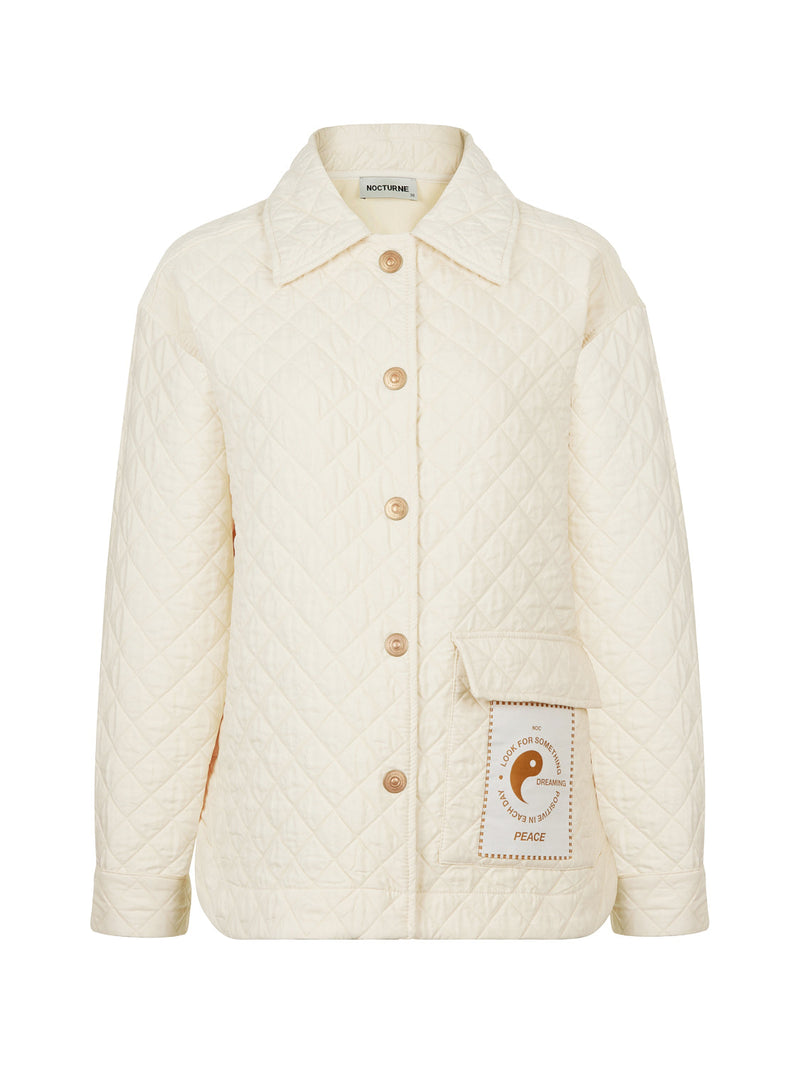 Nocturne Oversize Quilted Jacket Beige