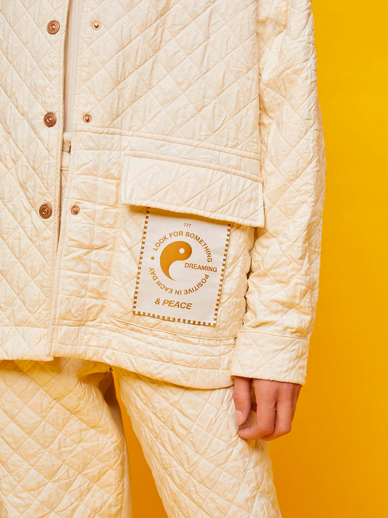 Nocturne Oversize Quilted Jacket Beige