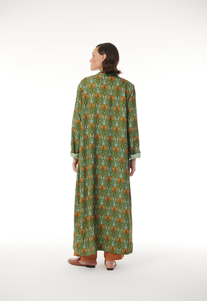 Choice Big Floral Printed Abaya Print