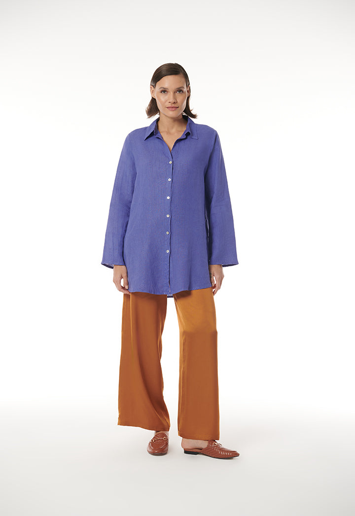 Choice Textured Look Classic Shirt Purple