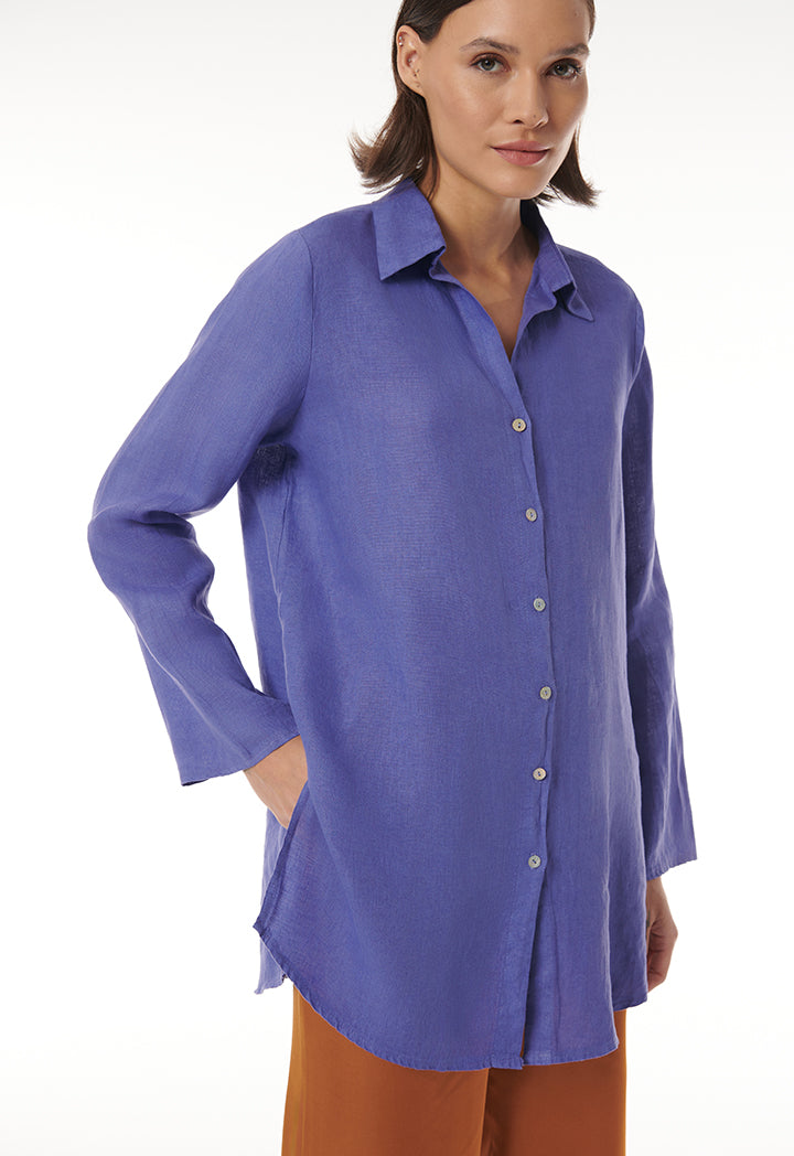 Choice Textured Look Classic Shirt Purple