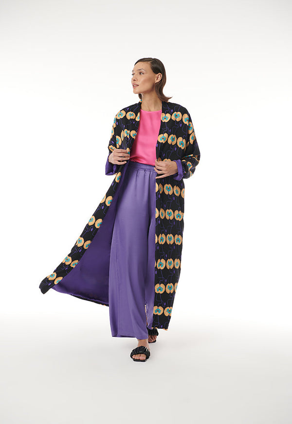 Choice All Over Printed Front Open Abaya Print