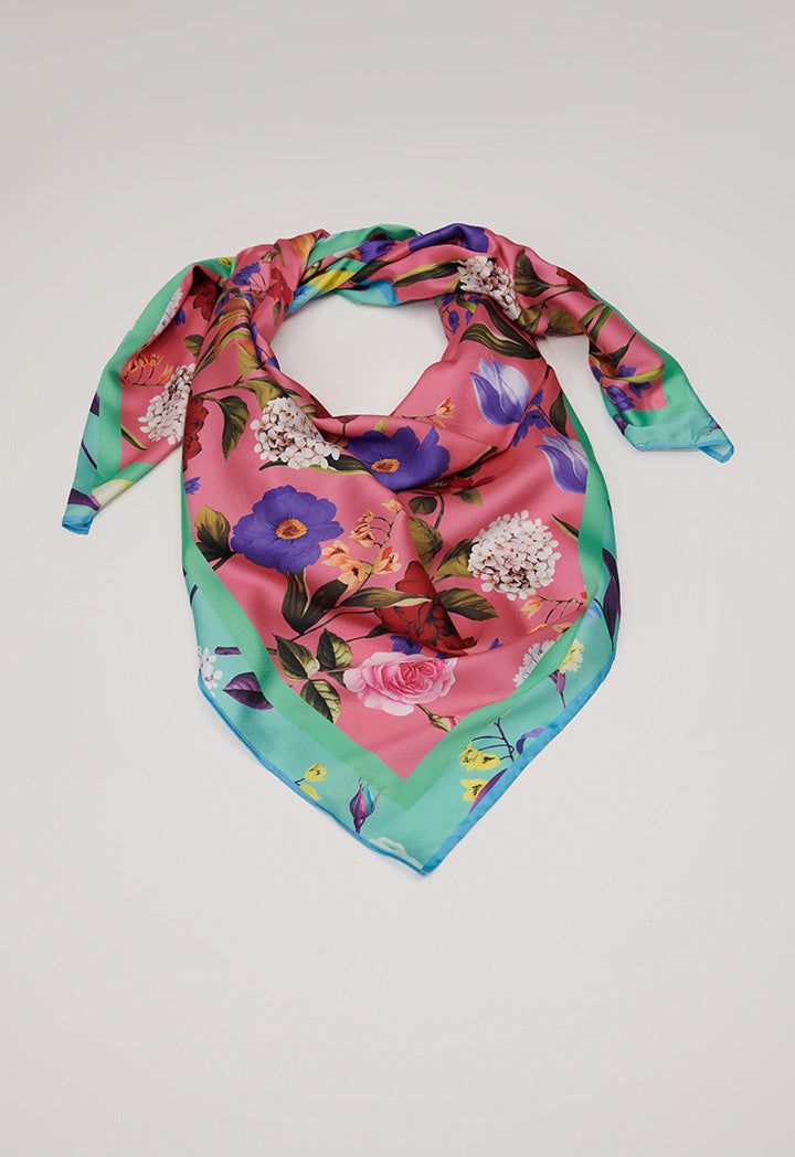 Choice Big Floral Printed Scarf Multicolor